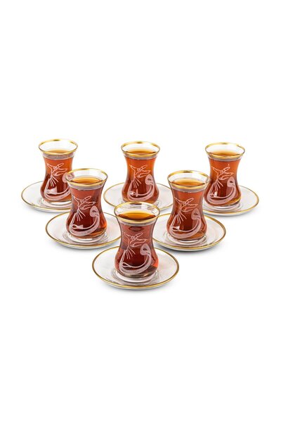 miras home Semazen Figured Bunch Tea Set for 6 People