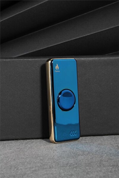 Silvio Monetti Mavi Renk Ledli Ve Çarklı Şarjlı Çakmak 24csm22105ar04