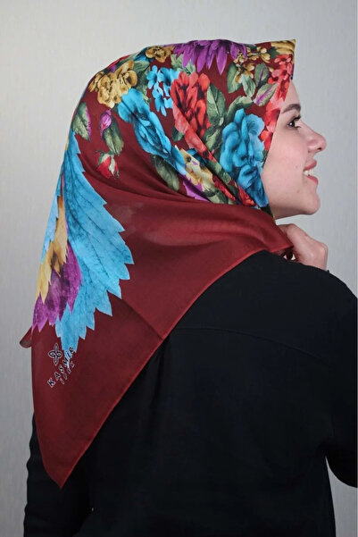 Blue Trend كتابة تطريز الكشمير بنمط الحرير - D-09 R-16