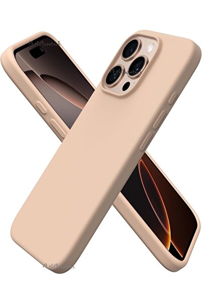 m.tk moveteck iPhone 16 Pro Compatible Case Launch Camera Protruding Protection Velvet Inside Soft Colored Silicone