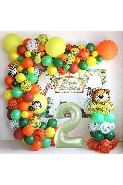 Laviyosa Set de decorațiuni pentru petrecerea de aniversare cu tematică Safar...