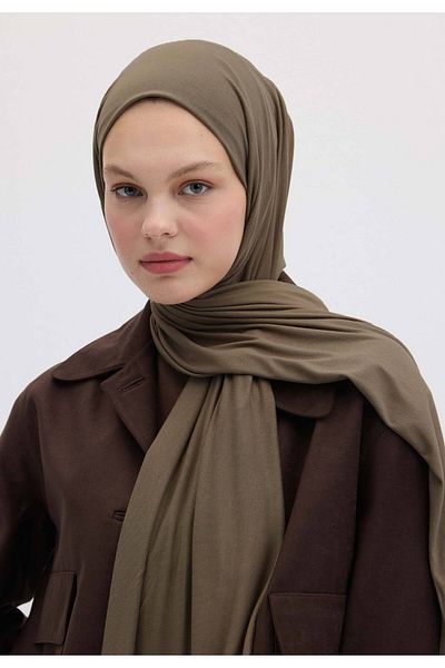 Fresh Bamboo Combed Shawl - Dusty Brown