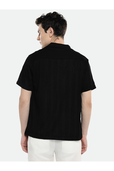 Dennis Lingo By Styli Textured Casual Shirt with Buttons