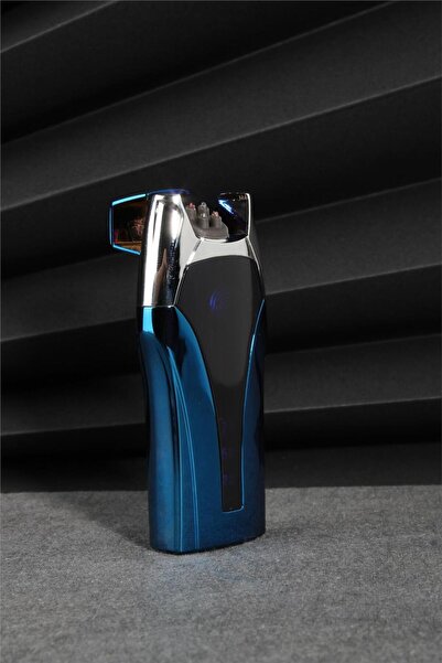 Silvio Monetti Mavi Renk Dokunmatik Kapaklı Şarjlı Çakmak 24csm22110r04