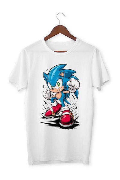 ALPŞAN TİCARET Sonic παιδικό μπλουζάκι Sonic unisex μπλουζάκι για ενήλικες