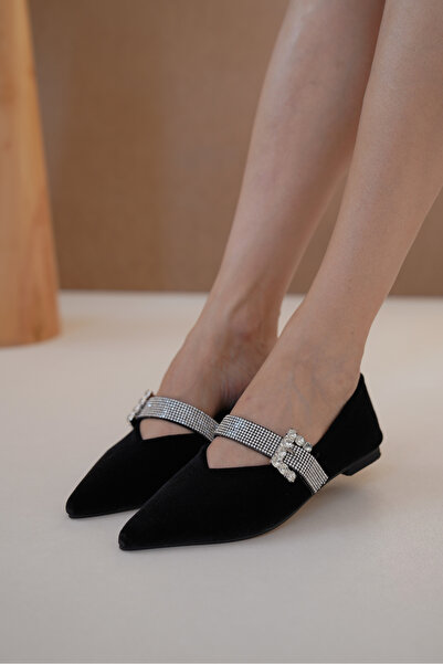 Cananın Pabuçları VLT-27 Babet cu detaliu de cataramă din piatră