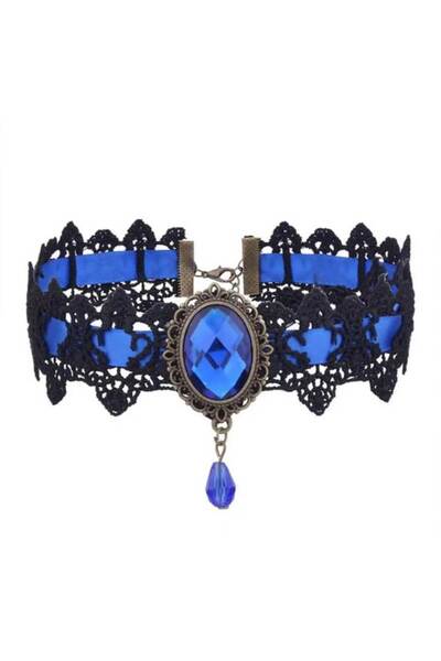 Alsade Kore Stil Gotic Chokers Vintage Dantel Kolye