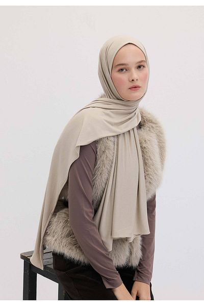 Fresh Stone Colored Bamboo Combed Shawl