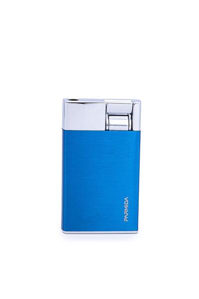 Parmida Tek Torch Pürmüz Mavi Gümüş Metal Puro Çakmağı