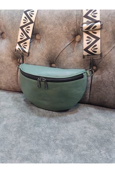 Dein DasLeder Genuine Leather Turquoise Crossbody Bag (waist and shoulder bag)