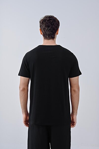 Dembu Hicri Takvim Tasarım Pamuk Siyah T-shirt