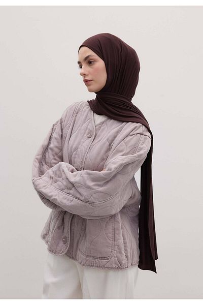 Fresh Bamboo Combed Shawl Bitter Eggplant