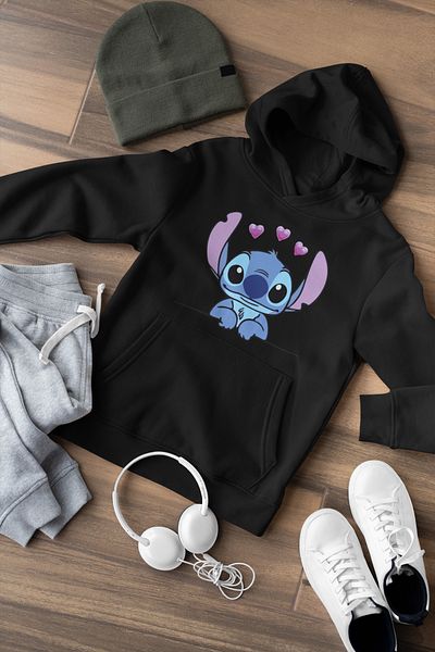 MAGORS Stitch Printed Cotton Long Sleeve Shardon 3 Thread Hooded Sweatshirt