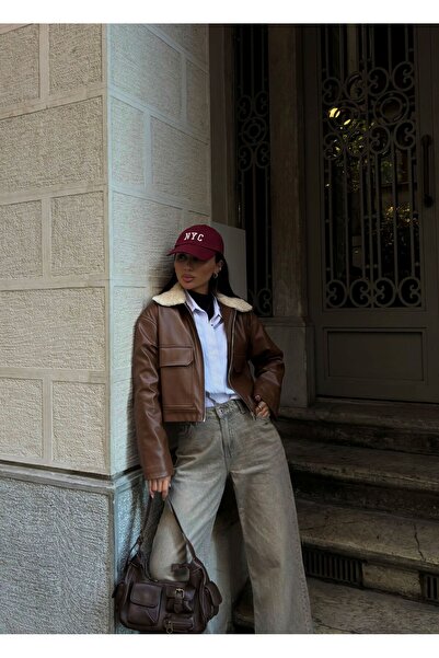 Sindimoda Jachetă Leona Yaka pluș cu detalii 2596