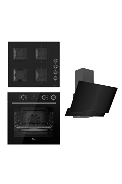 Ferre Steamart Ss Serisi Siyah Set (ss205 Xe64cs D063 ) - Kare Emaye Izgara