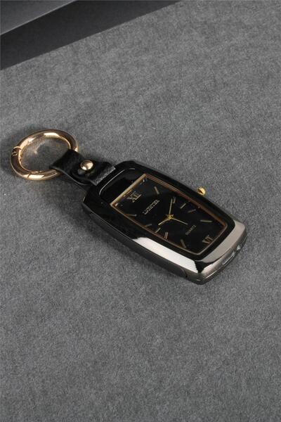 Silvio Monetti Siyah Renk Saatli Anahtarlık Usb Şarjlı Çakmak 24csm894usbr03