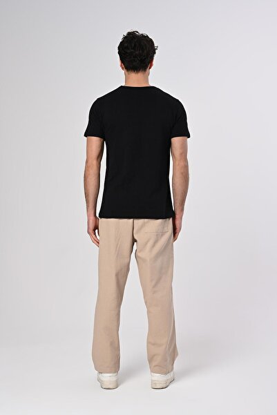 Dembu Uhud Tasarım Siyah Pamuk T-shirt