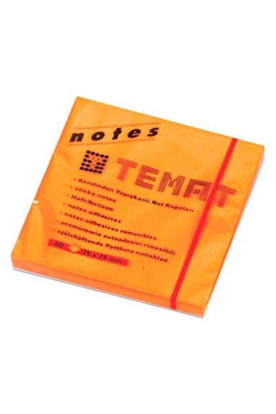 Temat 5654-35 تمييز برتقالي 75x75 ورق ملاحظات لاصق
