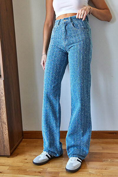 Bianco Lucci Pantaloni de damă cu design Jean - 488 60251963