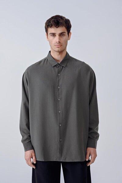 Dembu Antrasit uzun kollu gömlek