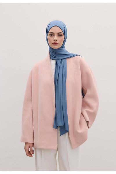 Fresh Sky Blue Bamboo Combed Shawl