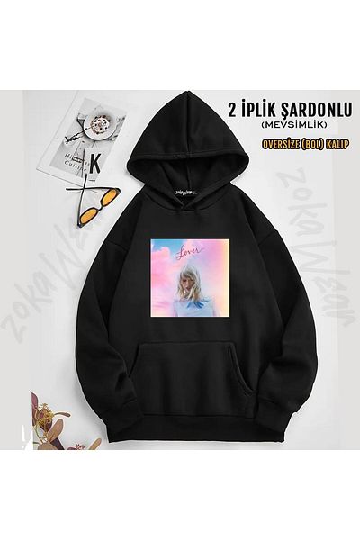 ZOKAWEAR Lover V2 Taylor Swift Printed Hooded Sweatshirt (2 Thread)