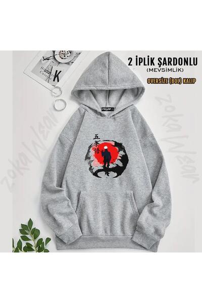 ZOKAWEAR Jujutsu Kaisen Satoru Gojo Vip Printed Hooded Oversize Sweatshirt (2 Thread)