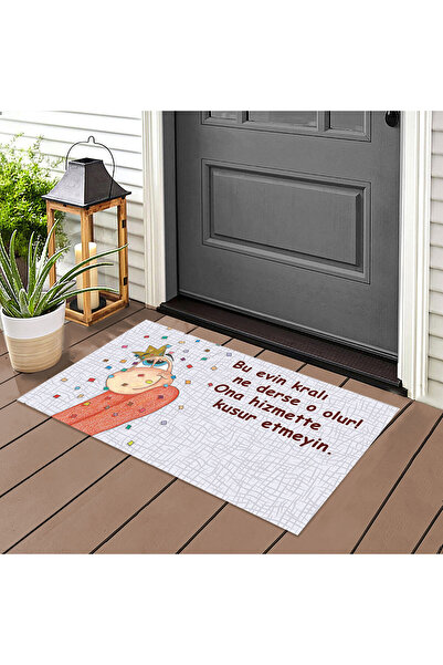 LoveBugT Kralın Alemindesiniz Kapı Önü Paspas LoveBug-T