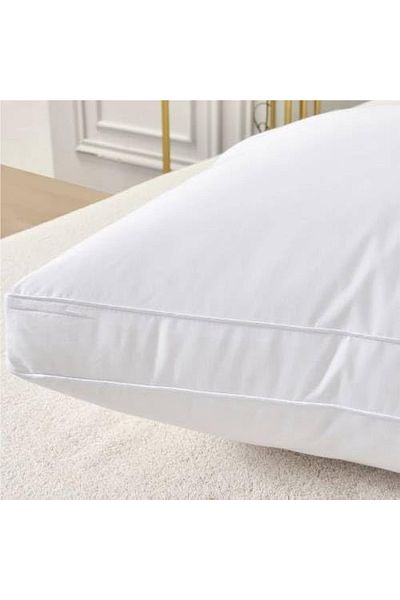 In House Microfiber Hotel Pillow With Double White Line, 90x50 Cm