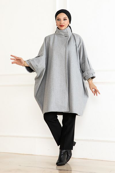 KADEEM 2008 Model Bohem Poncho - Gray
