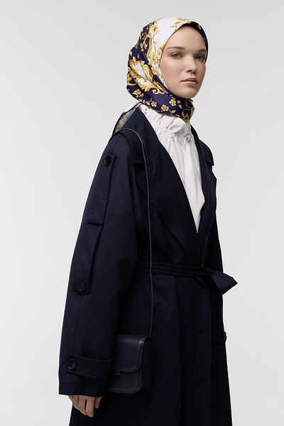 Qef Silk Patterned Twill Scarf - Lea