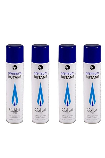 Colibri Premium Gazlı Ve Pürmüzlü Çakmaklar Için Bütan Gaz 4'lü Paket