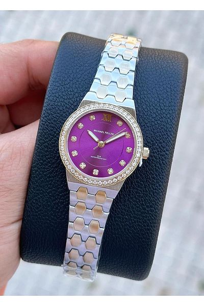 Michael Fellini Women's Wristwatch - Waterproof Steel Case and Cord