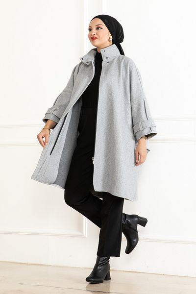 KADEEM 2008 Model Bohem Poncho - Gray
