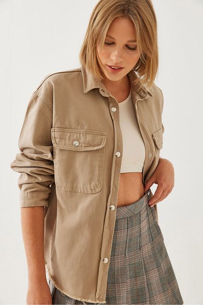 Bianco Lucci Dámská sukně Fillows Tassel Gabardine Shirt 4438 60351147
