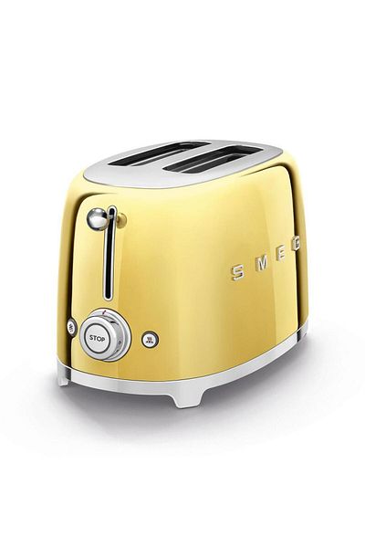 SMEG 50's Style Retro Gold Toaster Tsf01Goeu
