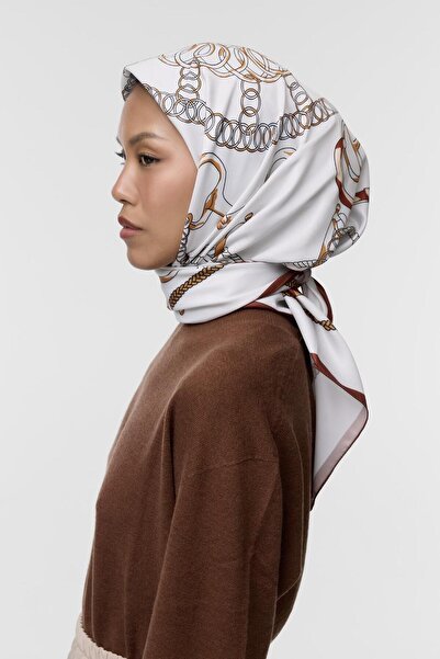 Qef Dion Patterned Twill Silk Scarf