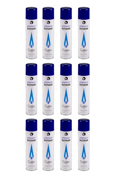 Colibri Premium Gazlı Ve Pürmüzlü Çakmaklar Için Bütan Gaz 12'li Paket