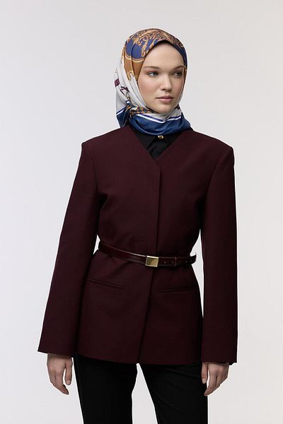 Qef Emily Silk Patterned Twill Scarf