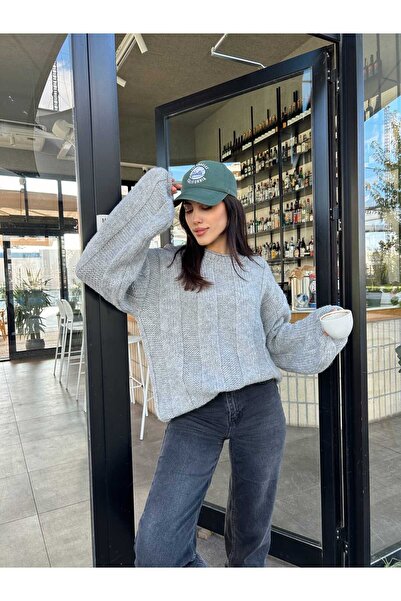 Puella Μαλακό πουλόβερ με γκρι λουκάνικο γιακά