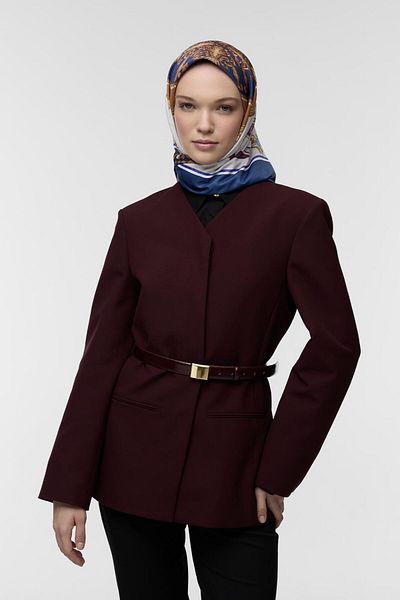 Qef Emily Silk Patterned Twill Scarf