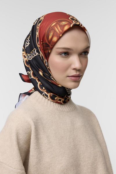 Qef Amanda Patterned Twill Silk Scarf