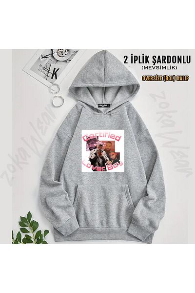 ZOKAWEAR Certified Lover Boy Bbl Drake Printed Hooded Oversize Sweatshirt (2 Thread)