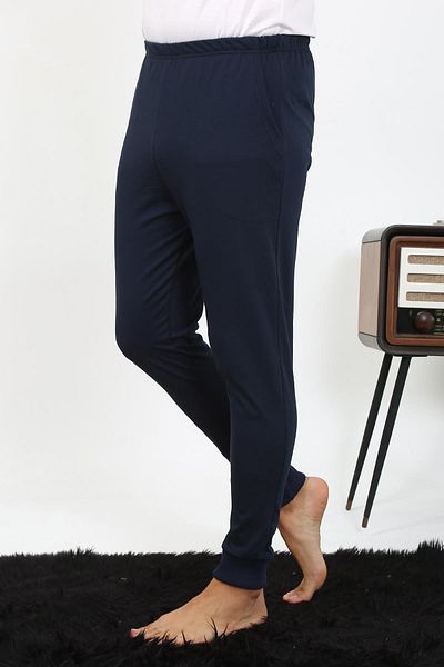 Akbeniz Ανδρικές βαμβακερές πιτζάμες Navy Blue - Μονό πάτο 27551