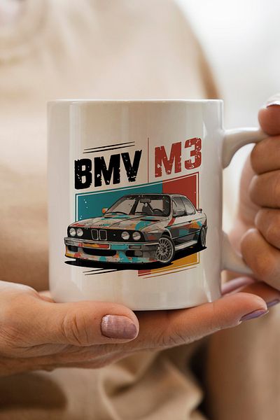 South Steel Bmw M3 Classic Car Printed Premium Mug