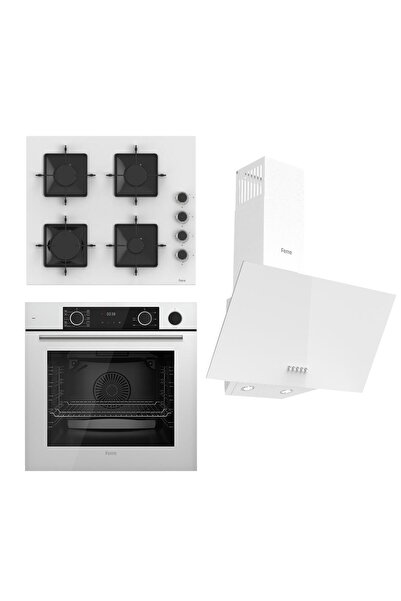 Ferre Steamart Ss Serisi Beyaz Set (ss206 Xe64cb D086 ) - Kare Emaye Izgara