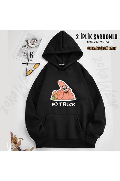 ZOKAWEAR Sunger Bob Patrick Printed Hooded Sweatshirt (2 Thread)
