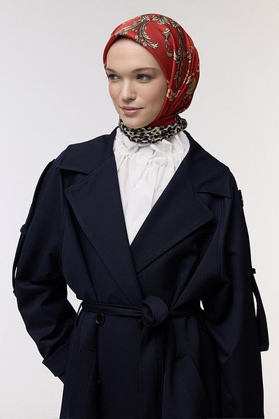 Qef Silk Patterned Twill Scarf - Marcha