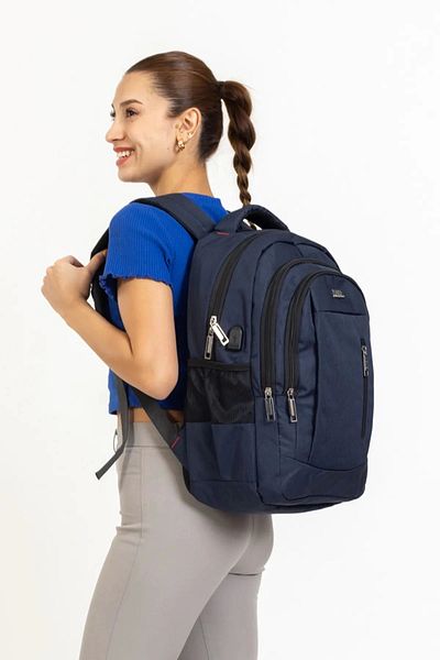 TB Terzi Bey Σακίδιο πλάτης Laptop Navy Blue Sporty απορρόφησης κραδασμών 14-16 ιντσών