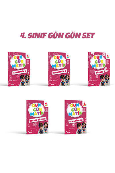 Artıbir Yayınları 4 Sınıf Gün Gün Etkinlikli Yeni Nesil Soru Bankası 5 Li Set...